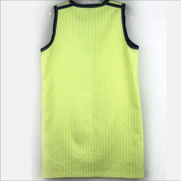 🔥J Crew Neon Yellow Blue Dress Sz 2 New with tag - Picture 3 of 16